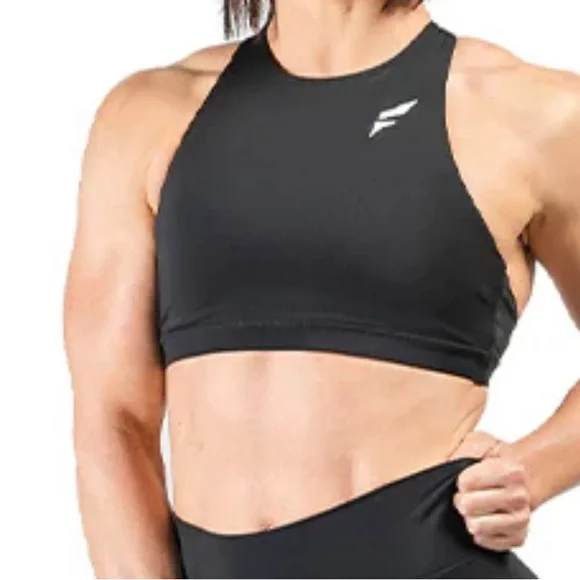 Women’s Flag Nor Fail Black Vivid Sports Bra - Picture 5 of 7